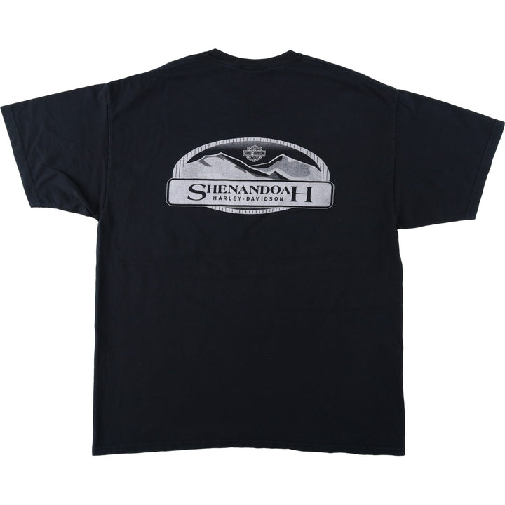 Gildan Harley-Davidson Motorcycle T-Shirt, Men's Size XL (approx.) cotton black type Vintage Second Hand