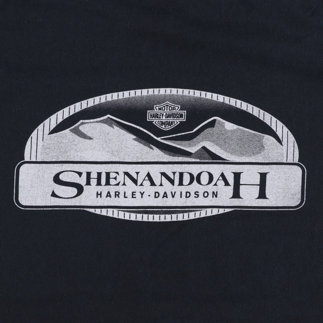 Gildan Harley-Davidson Motorcycle T-Shirt, Men's Size XL (approx.) cotton black type Vintage Second Hand