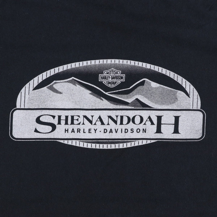 Gildan Harley-Davidson Motorcycle T-Shirt, Men's Size XL (approx.) cotton black type Vintage Second Hand