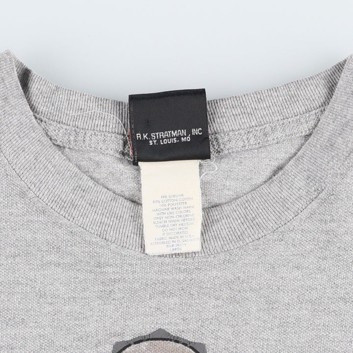 Harley-Davidson Motorcycle Bike T-shirt Made in USA Men's L size cotton gray type Vintage Second Hand