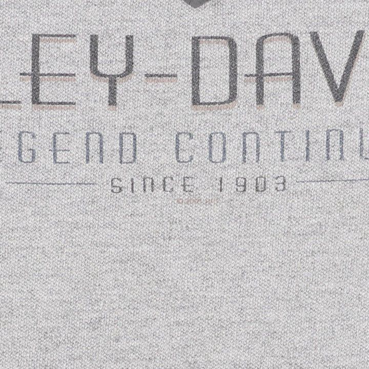 Harley-Davidson Motorcycle Bike T-shirt Made in USA Men's L size cotton gray type Vintage Second Hand