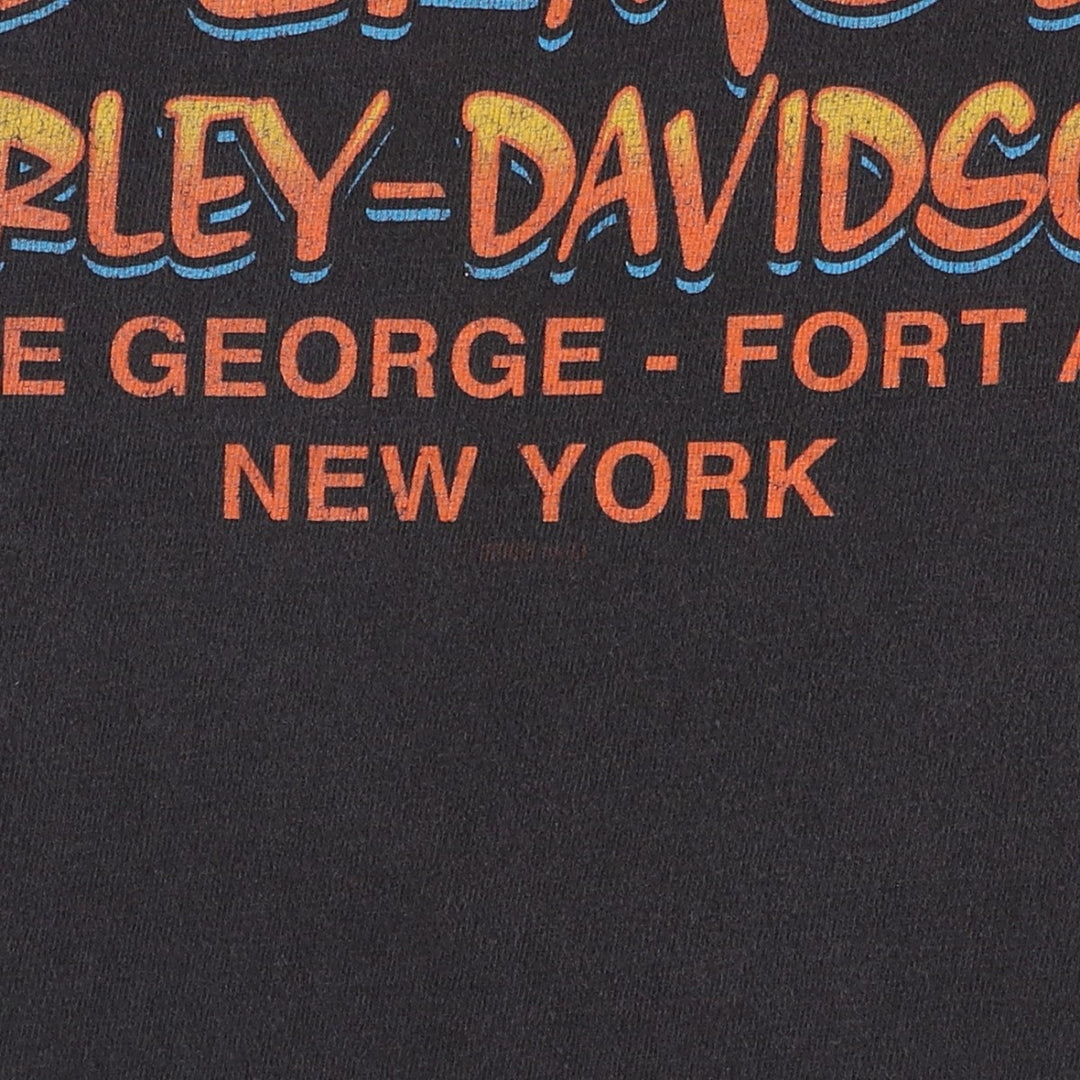 Harley-Davidson Motorcycle Bike T-shirt Made in USA Men's XL cotton black type Vintage Second Hand