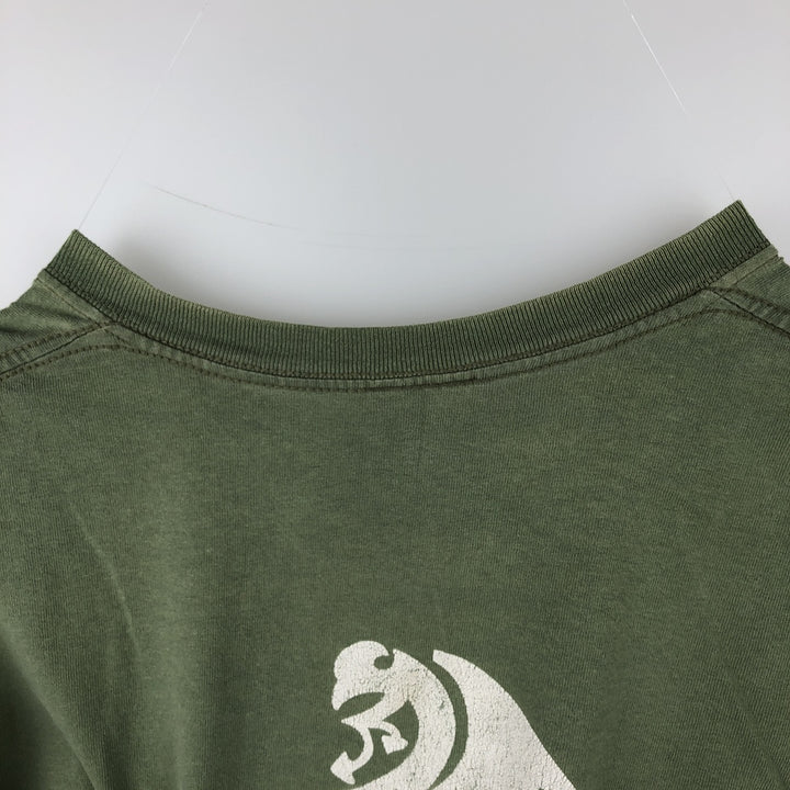 2000'S Harley-Davidson Motorcycle T-Shirt, Made in the EU, Men's Size L (approx.) cotton Khaki type Vintage Second Hand
