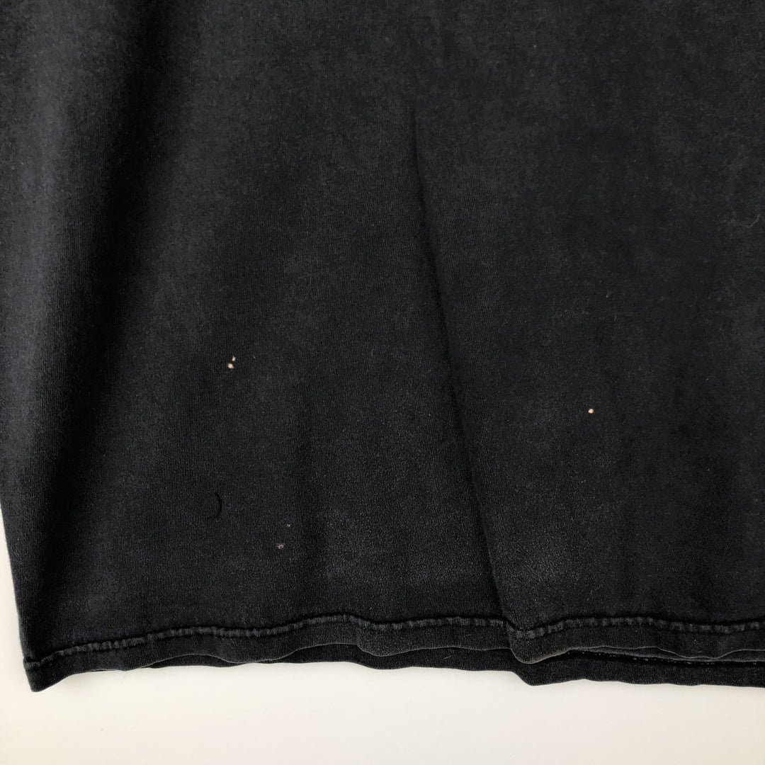 00'S Harley-Davidson Fire Pattern Motorcycle Bike T-Shirt Made in USA Men's XL cotton black type Vintage Second Hand