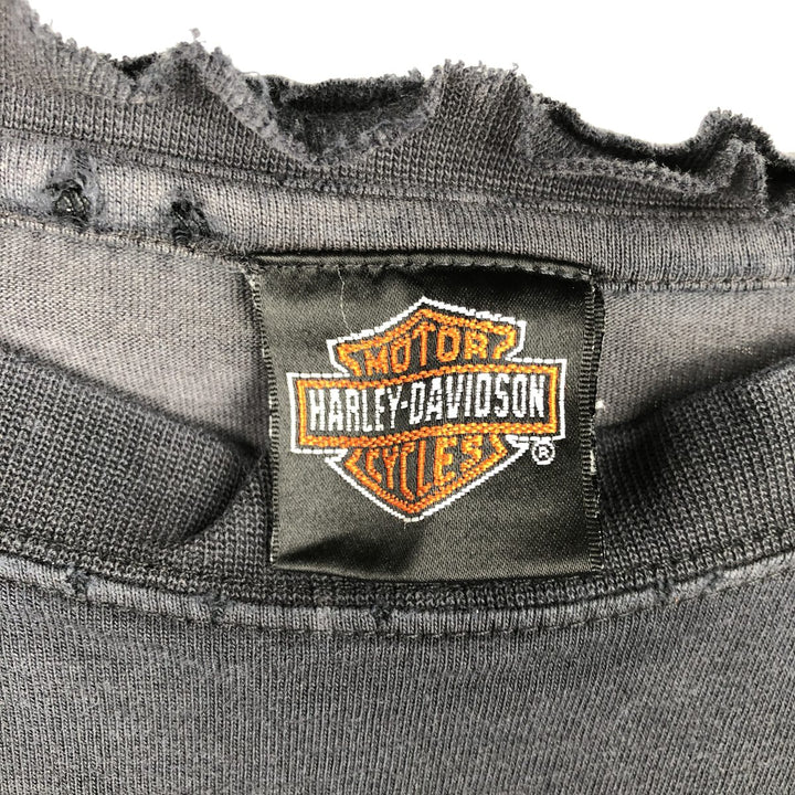 Harley-Davidson Kiwi Pattern Motorcycle T-Shirt, Men's Size XL (approx.) unclear black type Vintage Second Hand