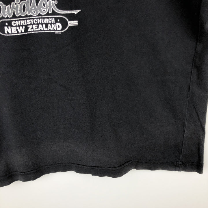 Harley-Davidson Kiwi Pattern Motorcycle T-Shirt, Men's Size XL (approx.) unclear black type Vintage Second Hand