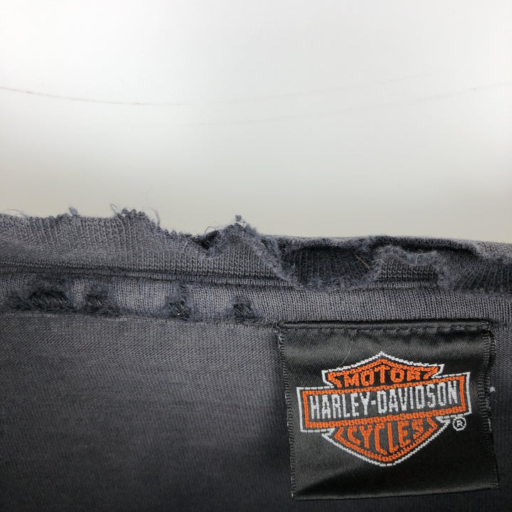 Harley-Davidson Kiwi Pattern Motorcycle T-Shirt, Men's Size XL (approx.) unclear black type Vintage Second Hand