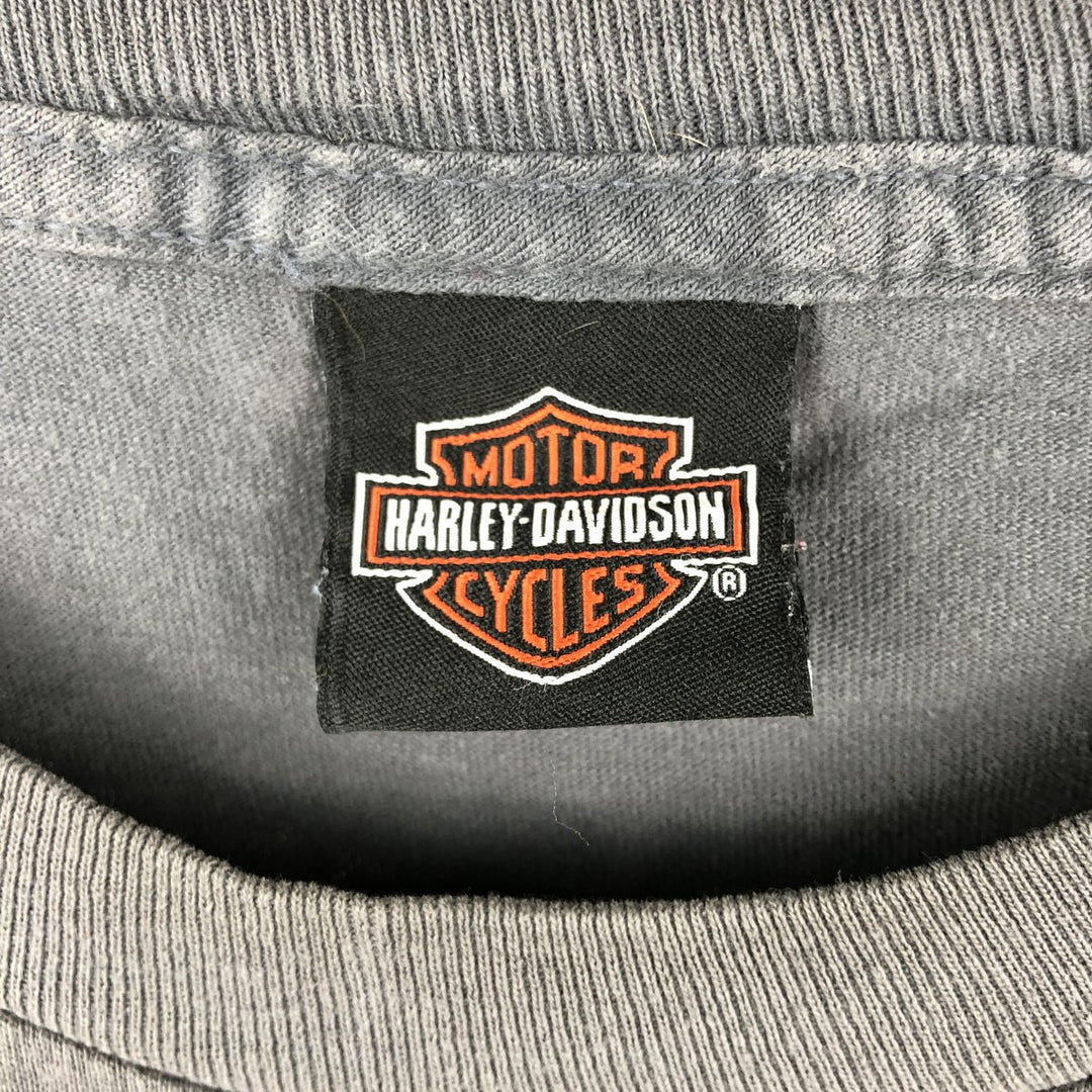 Harley-Davidson Eagle Pattern Motorcycle T-Shirt, Men's XL cotton gray type Vintage Second Hand