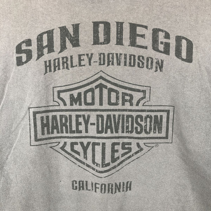 Harley-Davidson Eagle Pattern Motorcycle T-Shirt, Men's XL cotton gray type Vintage Second Hand