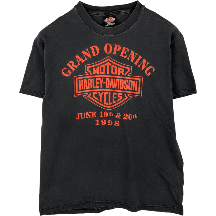 90'S Hanes Harley-Davidson Motorcycle Bike T-Shirt, Made in USA, Men's Size L (approx.), Vintage cotton black type Vintage Second Hand
