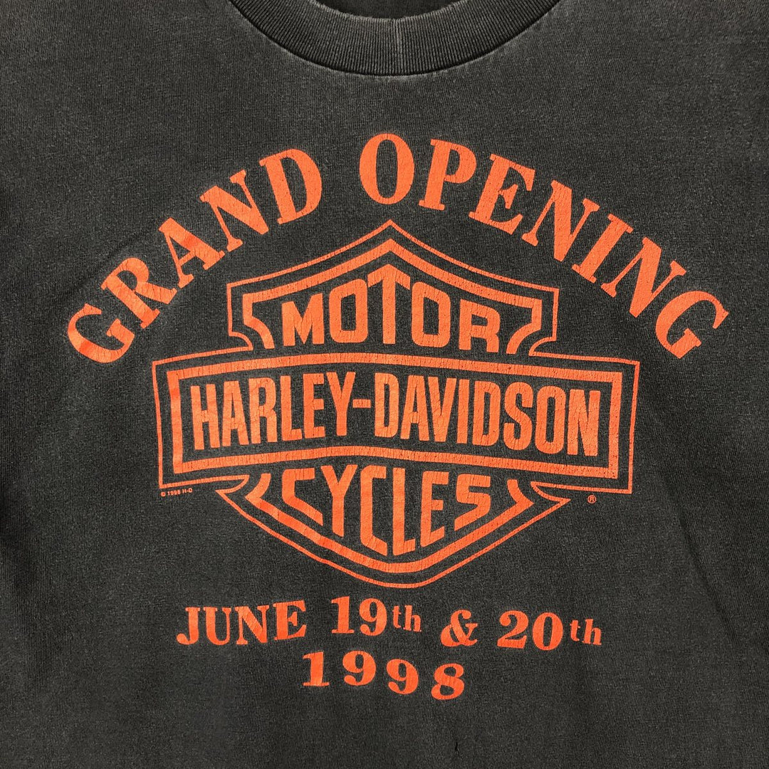 90'S Hanes Harley-Davidson Motorcycle Bike T-Shirt, Made in USA, Men's Size L (approx.), Vintage cotton black type Vintage Second Hand