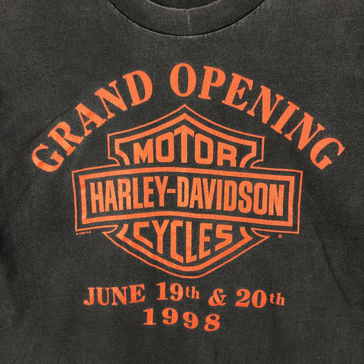 90'S Hanes Harley-Davidson Motorcycle Bike T-Shirt, Made in USA, Men's Size L (approx.), Vintage cotton black type Vintage Second Hand