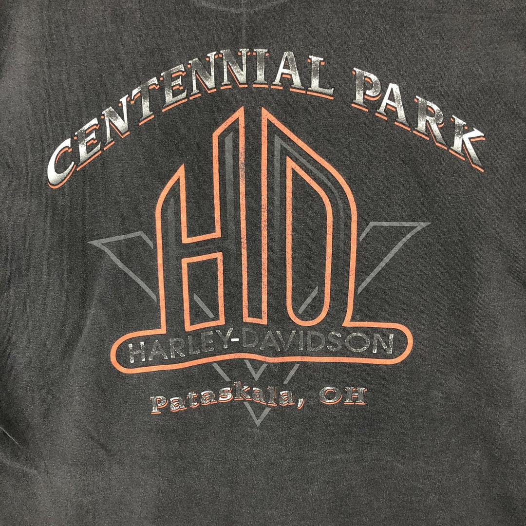 90'S Hanes Harley-Davidson Motorcycle Bike T-Shirt, Made in USA, Men's Size L (approx.), Vintage cotton black type Vintage Second Hand