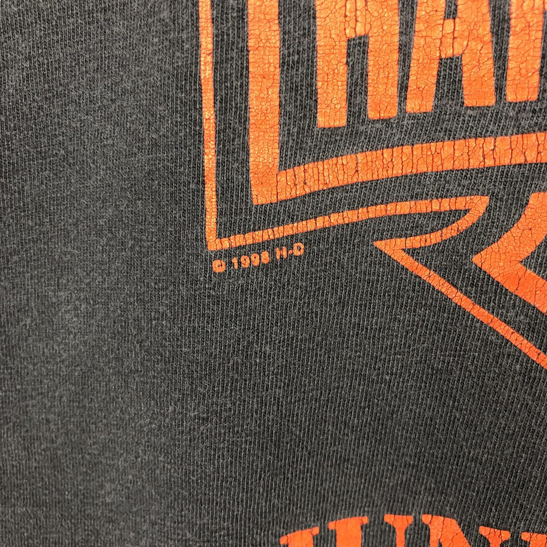 90'S Hanes Harley-Davidson Motorcycle Bike T-Shirt, Made in USA, Men's Size L (approx.), Vintage cotton black type Vintage Second Hand