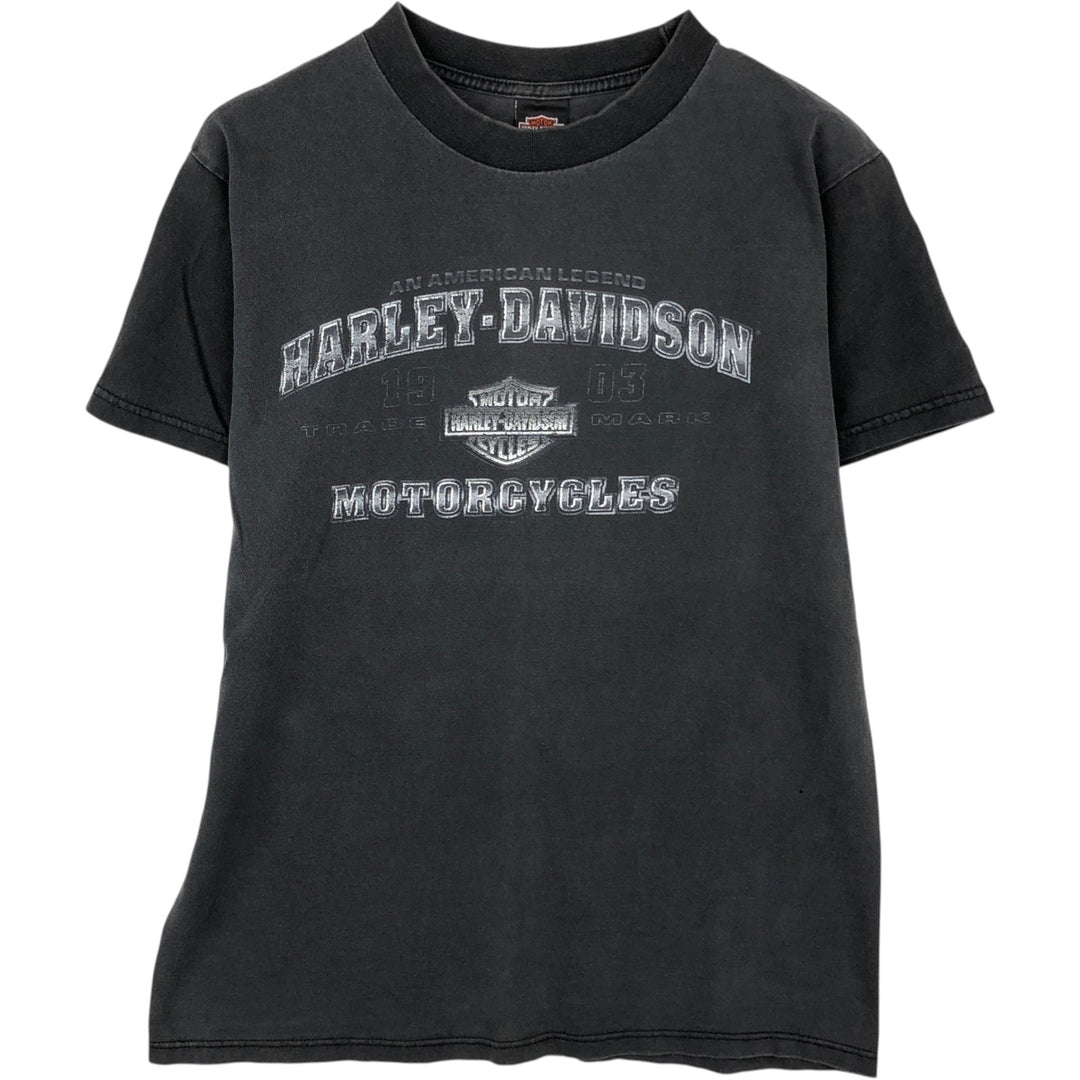 90'S Harley-Davidson Motorcycle Bike T-shirt Made in USA Men's M Vintage cotton black type Vintage Second Hand