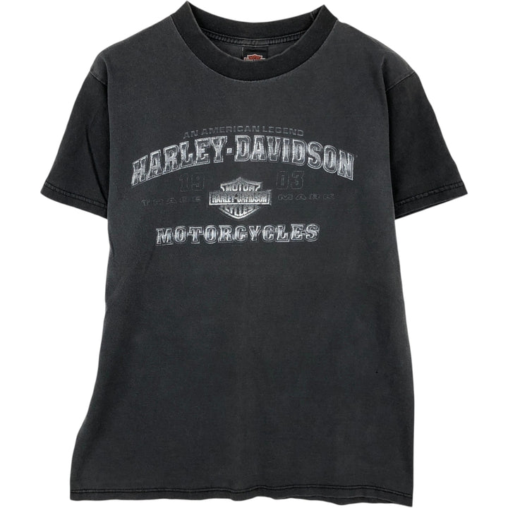 90'S Harley-Davidson Motorcycle Bike T-shirt Made in USA Men's M Vintage cotton black type Vintage Second Hand