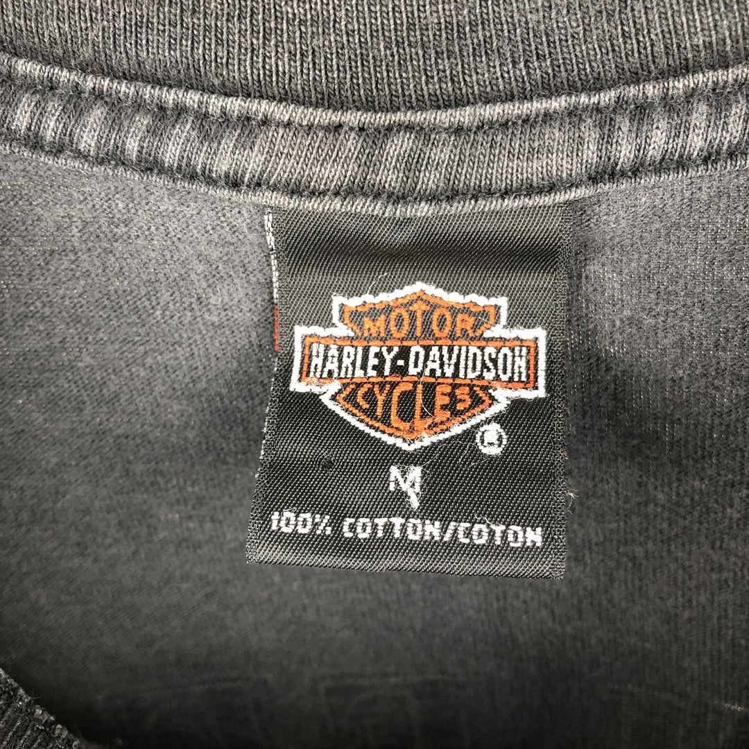 90'S Harley-Davidson Motorcycle Bike T-shirt Made in USA Men's M Vintage cotton black type Vintage Second Hand