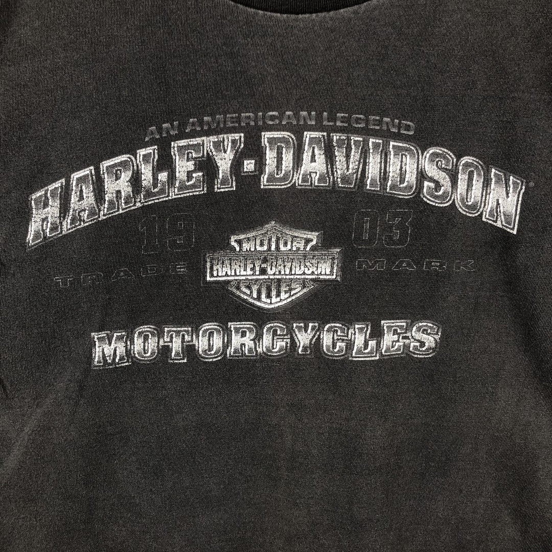 90'S Harley-Davidson Motorcycle Bike T-shirt Made in USA Men's M Vintage cotton black type Vintage Second Hand