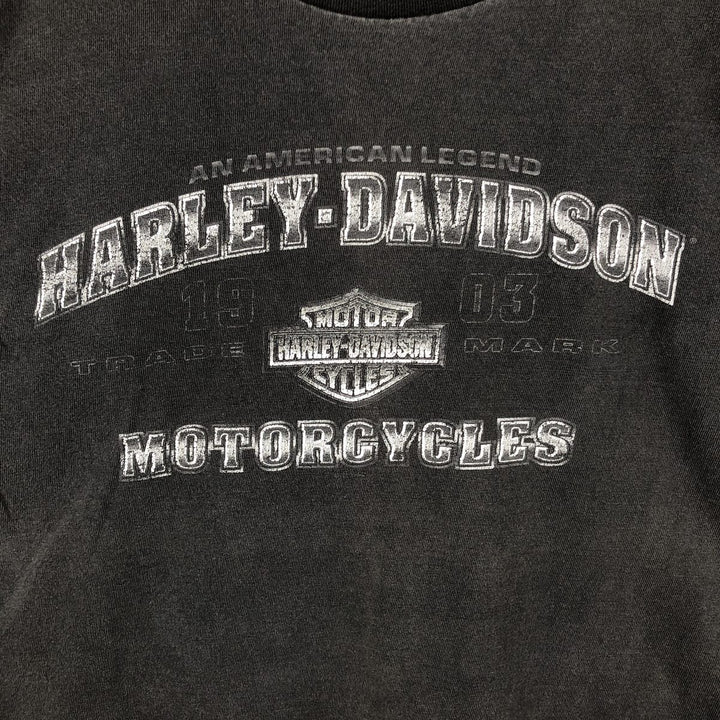 90'S Harley-Davidson Motorcycle Bike T-shirt Made in USA Men's M Vintage cotton black type Vintage Second Hand