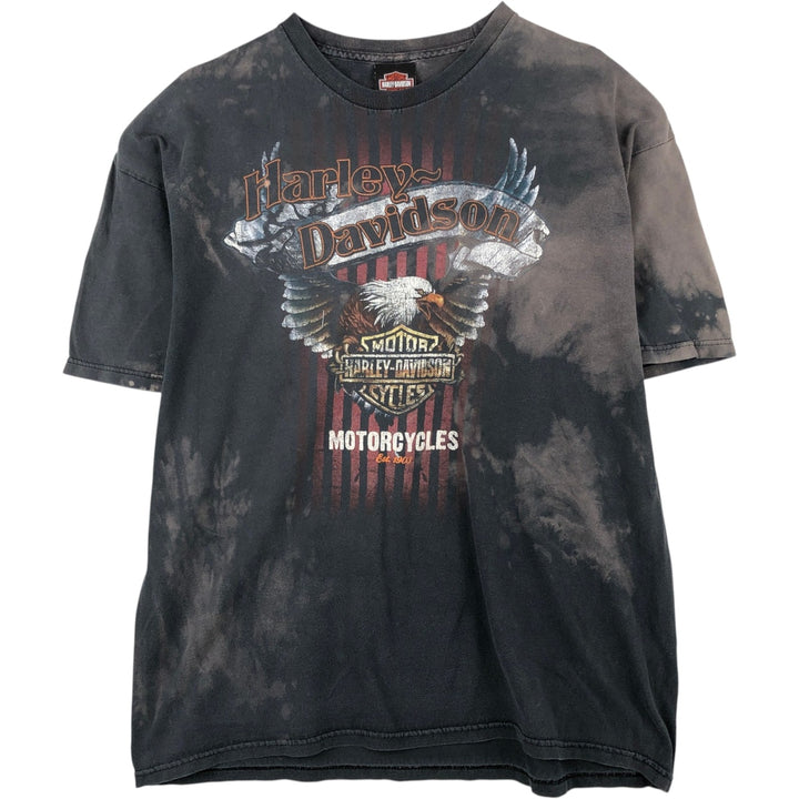 Harley-Davidson Eagle Pattern Motorcycle Bike T-shirt Men's XL cotton black type Vintage Second Hand