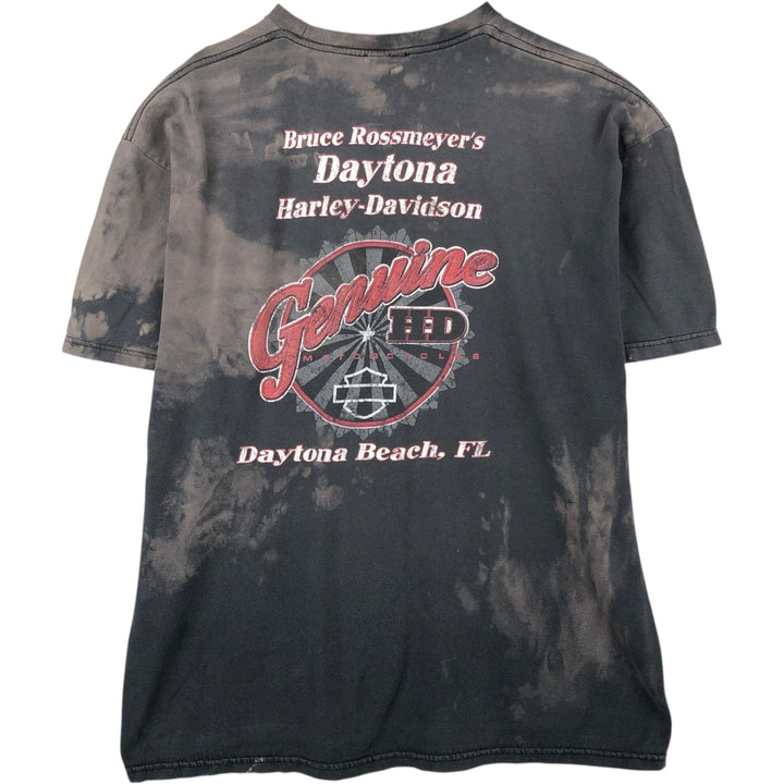Harley-Davidson Eagle Pattern Motorcycle Bike T-shirt Men's XL cotton black type Vintage Second Hand