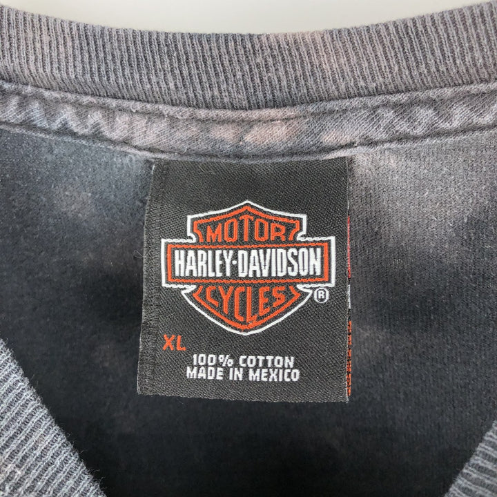 Harley-Davidson Eagle Pattern Motorcycle Bike T-shirt Men's XL cotton black type Vintage Second Hand