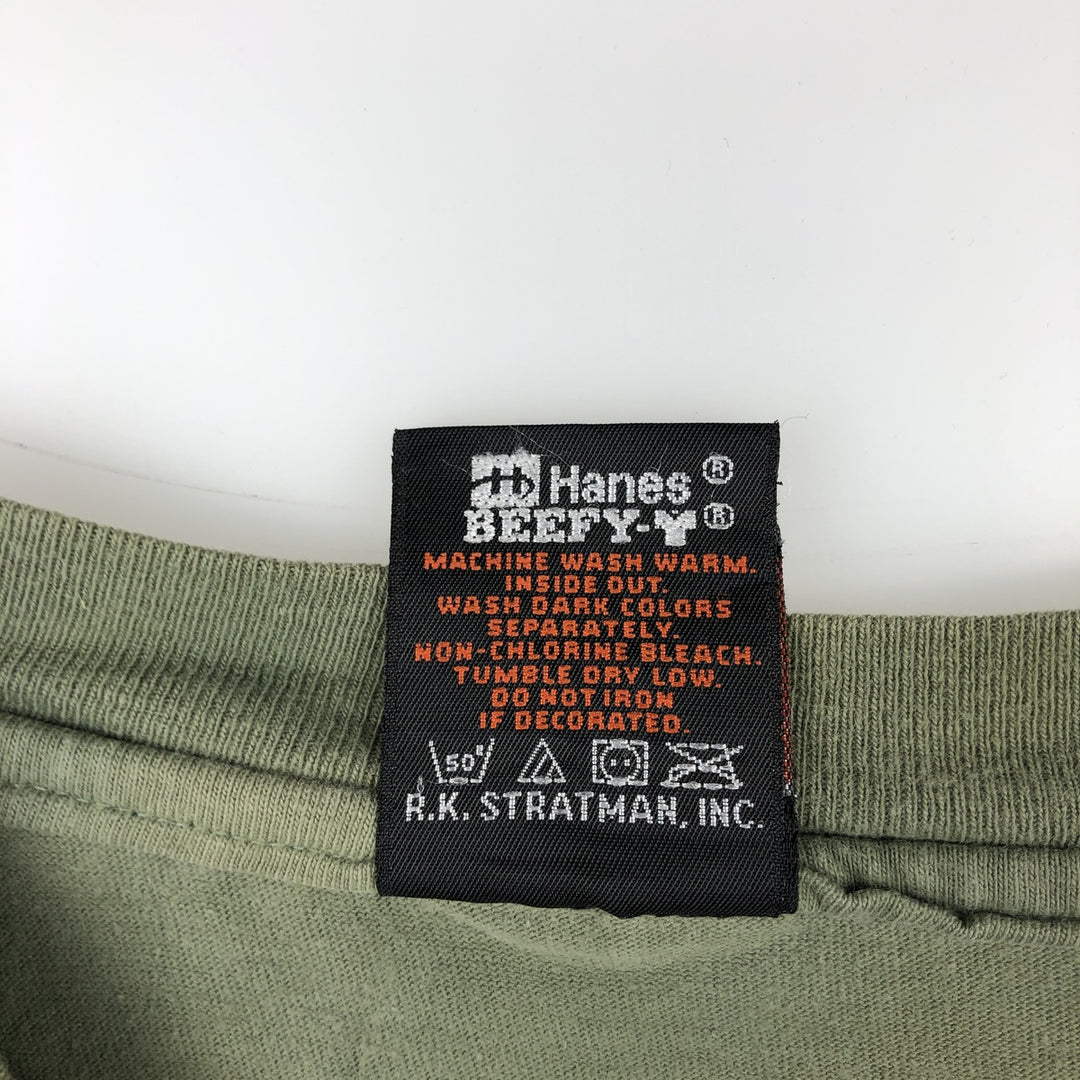 90'S Hanes Harley-Davidson Motorcycle T-Shirt, Made in USA, Men's Size M (approx.), Vintage cotton green type Vintage Second Hand
