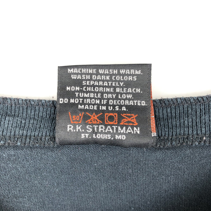 Harley-Davidson Henley Neck Motorcycle T-Shirt, Made in USA, Men's XL (approx.), Vintage cotton black type Vintage Second Hand
