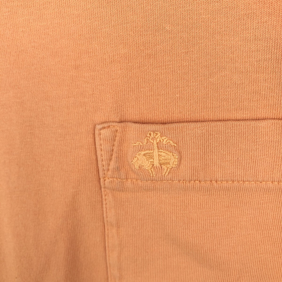 Brooks Brothers 346 Short-Sleeve One-Point Logo Pocket T-Shirt, Men's Size L (approx.) cotton orange type Vintage Second Hand
