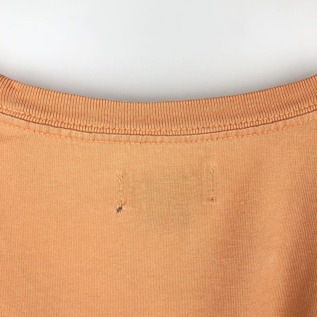 Brooks Brothers 346 Short-Sleeve One-Point Logo Pocket T-Shirt, Men's Size L (approx.) cotton orange type Vintage Second Hand