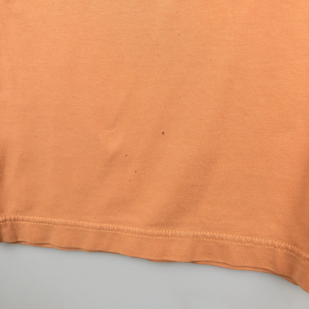 Brooks Brothers 346 Short-Sleeve One-Point Logo Pocket T-Shirt, Men's Size L (approx.) cotton orange type Vintage Second Hand