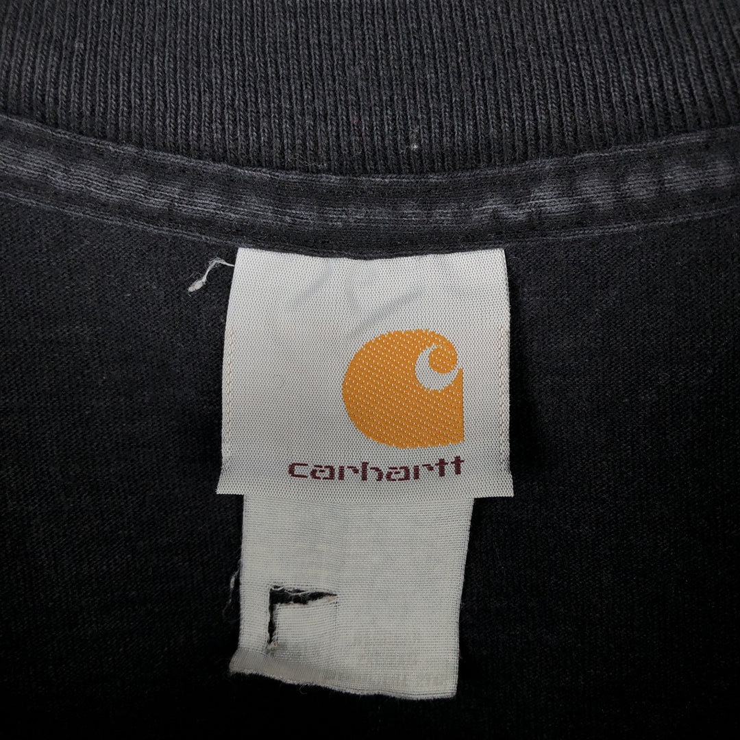 Carhartt back print short-sleeved pocket t-shirt, men's size XXL. unclear black type Vintage Second Hand