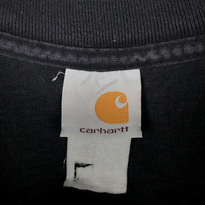 Carhartt back print short-sleeved pocket t-shirt, men's size XXL. unclear black type Vintage Second Hand