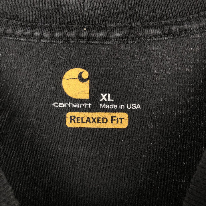 Carhartt Relaxed Fit Short-Sleeve Printed T-Shirt, Made in USA, Men's Size XL (approx.) unclear black type Vintage Second Hand