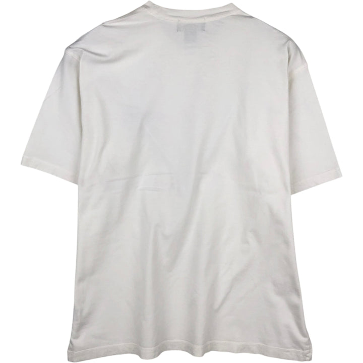 Eddie Bauer Short-Sleeve Printed T-Shirt, Men's Size L (approx.) cotton white type Vintage Second Hand