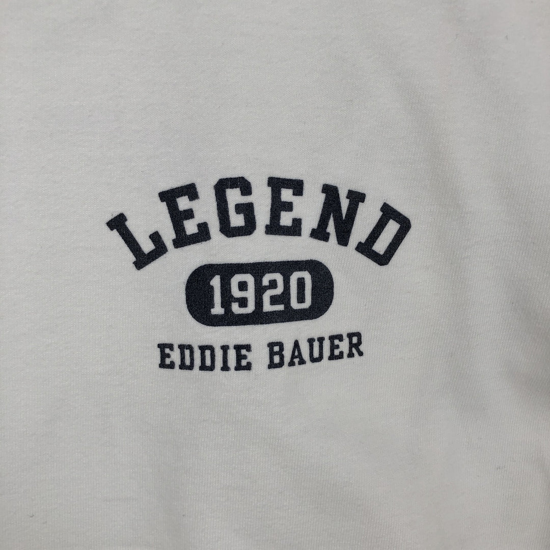 Eddie Bauer Short-Sleeve Printed T-Shirt, Men's Size L (approx.) cotton white type Vintage Second Hand