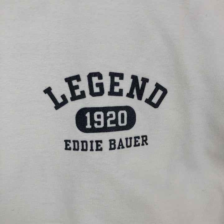 Eddie Bauer Short-Sleeve Printed T-Shirt, Men's Size L (approx.) cotton white type Vintage Second Hand