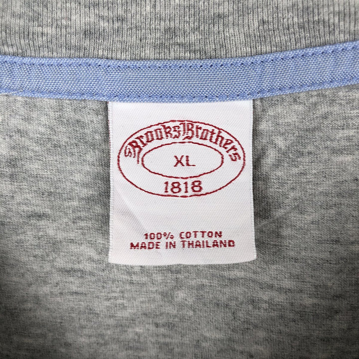 Brooks Brothers 1818 Short-Sleeve Printed T-Shirt, Men's Size XL (approx.) cotton gray type Vintage Second Hand