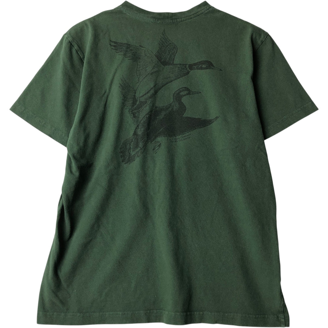 Filson short-sleeved printed T-shirt, made in the USA, men's size M equivalent. cotton green type Vintage Second Hand