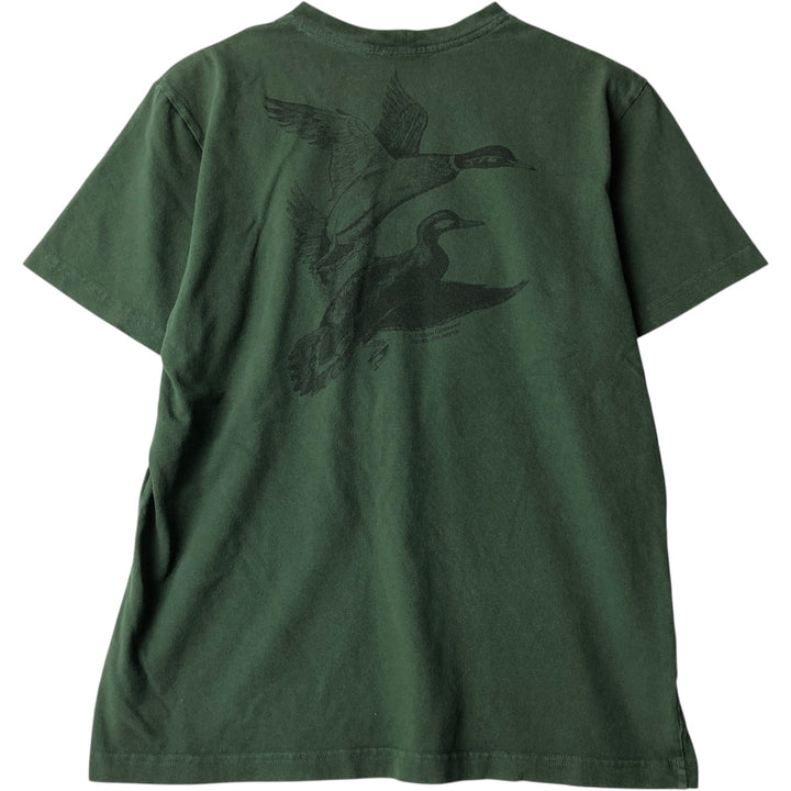 Filson short-sleeved printed T-shirt, made in the USA, men's size M equivalent. cotton green type Vintage Second Hand