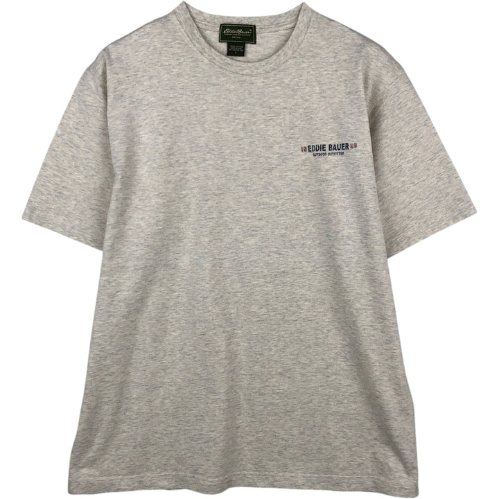 Eddie Bauer Short-Sleeve Printed T-Shirt, Men's Size L (approx.) cotton gray type Vintage Second Hand