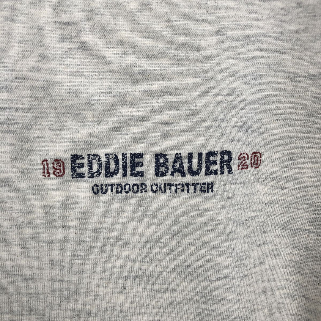 Eddie Bauer Short-Sleeve Printed T-Shirt, Men's Size L (approx.) cotton gray type Vintage Second Hand