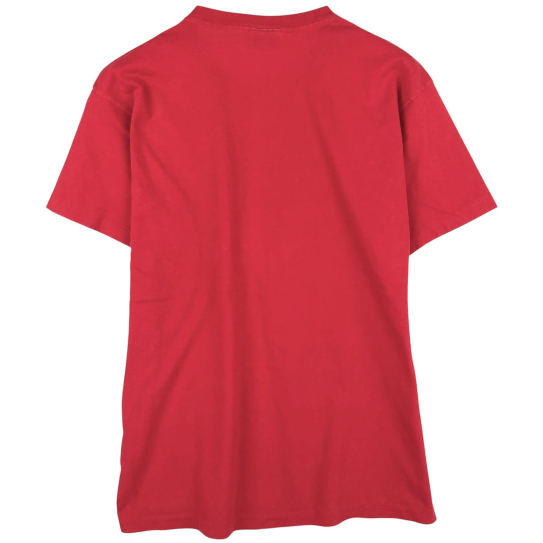 90'S Ralph Lauren POLO by Ralph Lauren Short-Sleeve T-Shirt with One-Point Logo Pocket, Made in USA, Men's Size S (Equivalent), Vintage cotton red type Vintage Second Hand