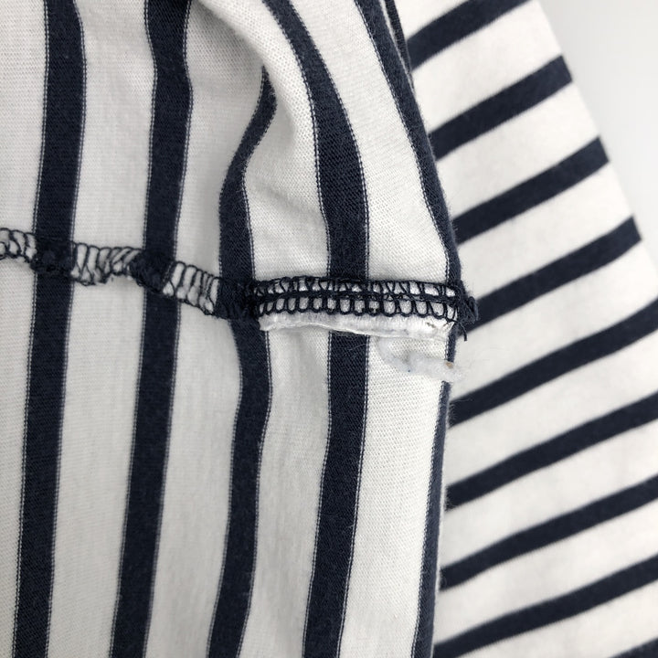 Ralph Lauren POLO RALPH LAUREN CUSTOM SLIM FIT V-neck Short-sleeve Striped T-shirt (Men's size L equivalent) unclear navy blue type Vintage Second Hand