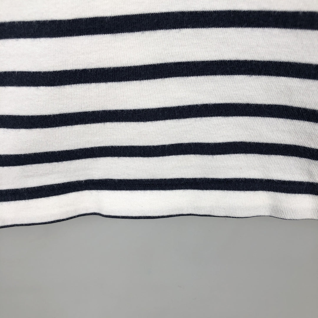 Ralph Lauren POLO RALPH LAUREN CUSTOM SLIM FIT V-neck Short-sleeve Striped T-shirt (Men's size L equivalent) unclear navy blue type Vintage Second Hand