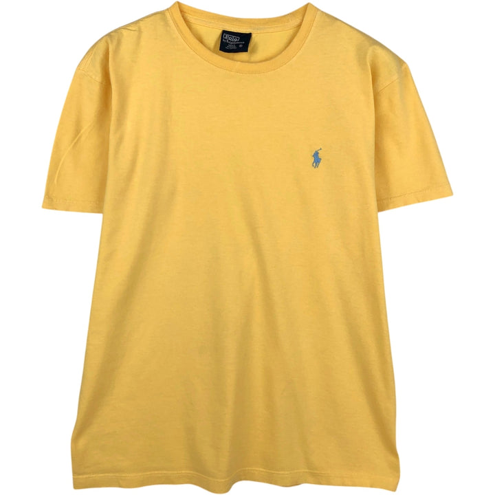 Ralph Lauren POLO by Ralph Lauren Short-Sleeve T-Shirt with One-Point Logo Pocket, Men's Size S (approx.) cotton lemon yellow Vintage Second Hand