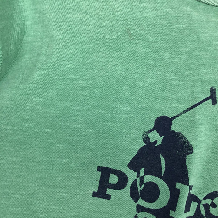 Ralph Lauren POLO RALPH LAUREN CLASSIC FIT Big Pony Short-Sleeve Print T-Shirt (Men's XL equivalent) cotton Emerald green Vintage Second Hand