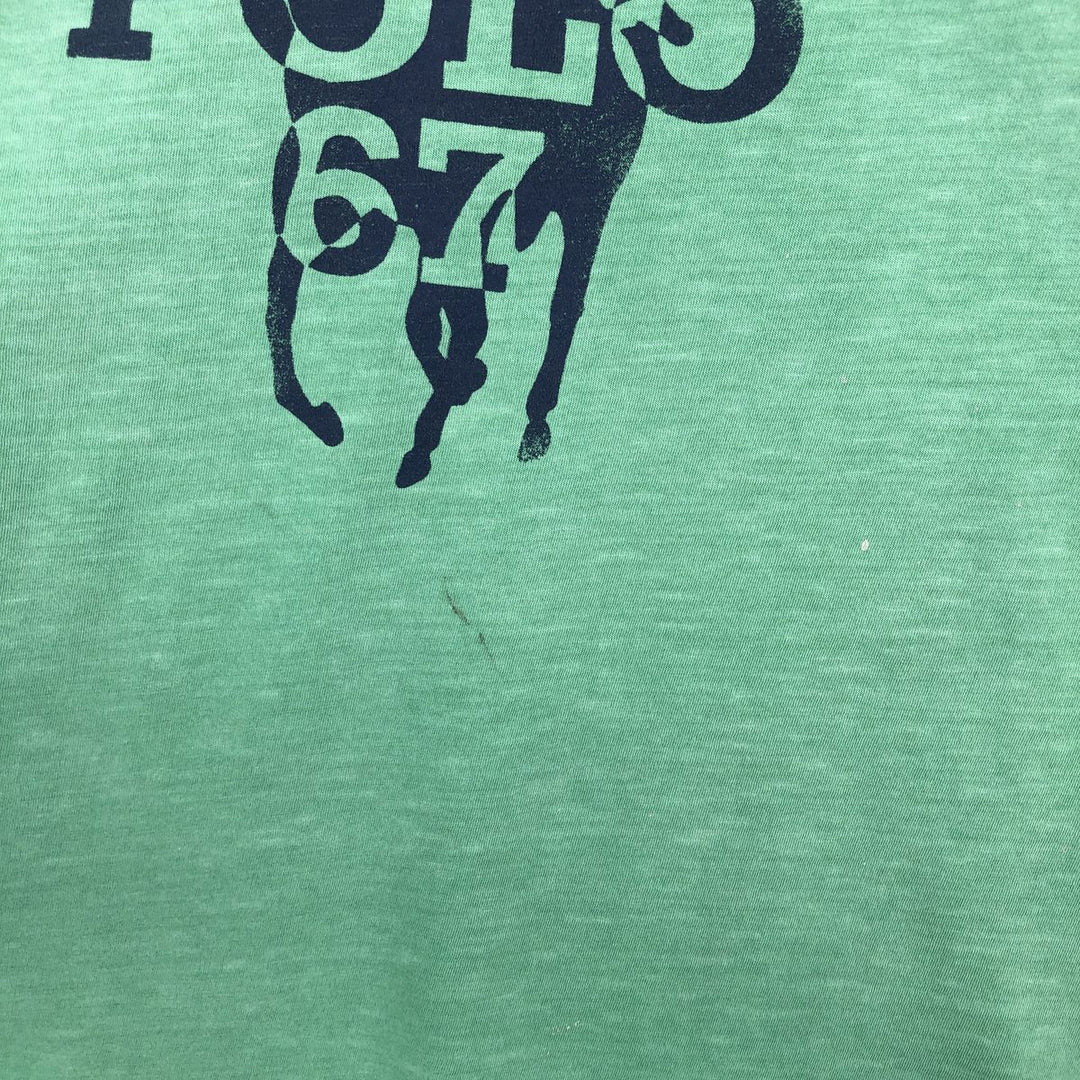 Ralph Lauren POLO RALPH LAUREN CLASSIC FIT Big Pony Short-Sleeve Print T-Shirt (Men's XL equivalent) cotton Emerald green Vintage Second Hand