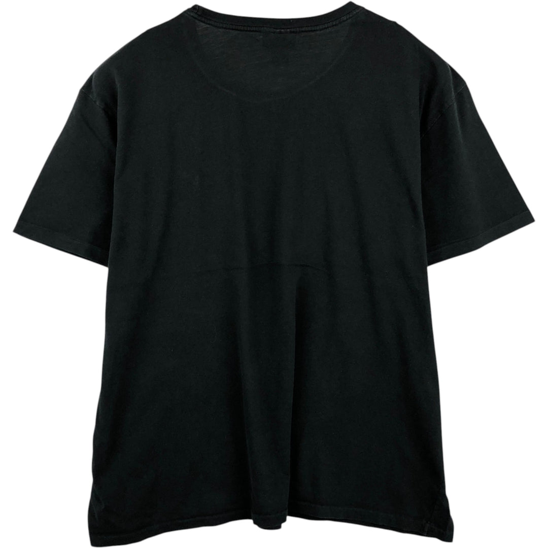 Ralph Lauren POLO by Ralph Lauren Short-Sleeve T-Shirt with One-Point Logo, Men's Size XL (approx.) cotton black type Vintage Second Hand