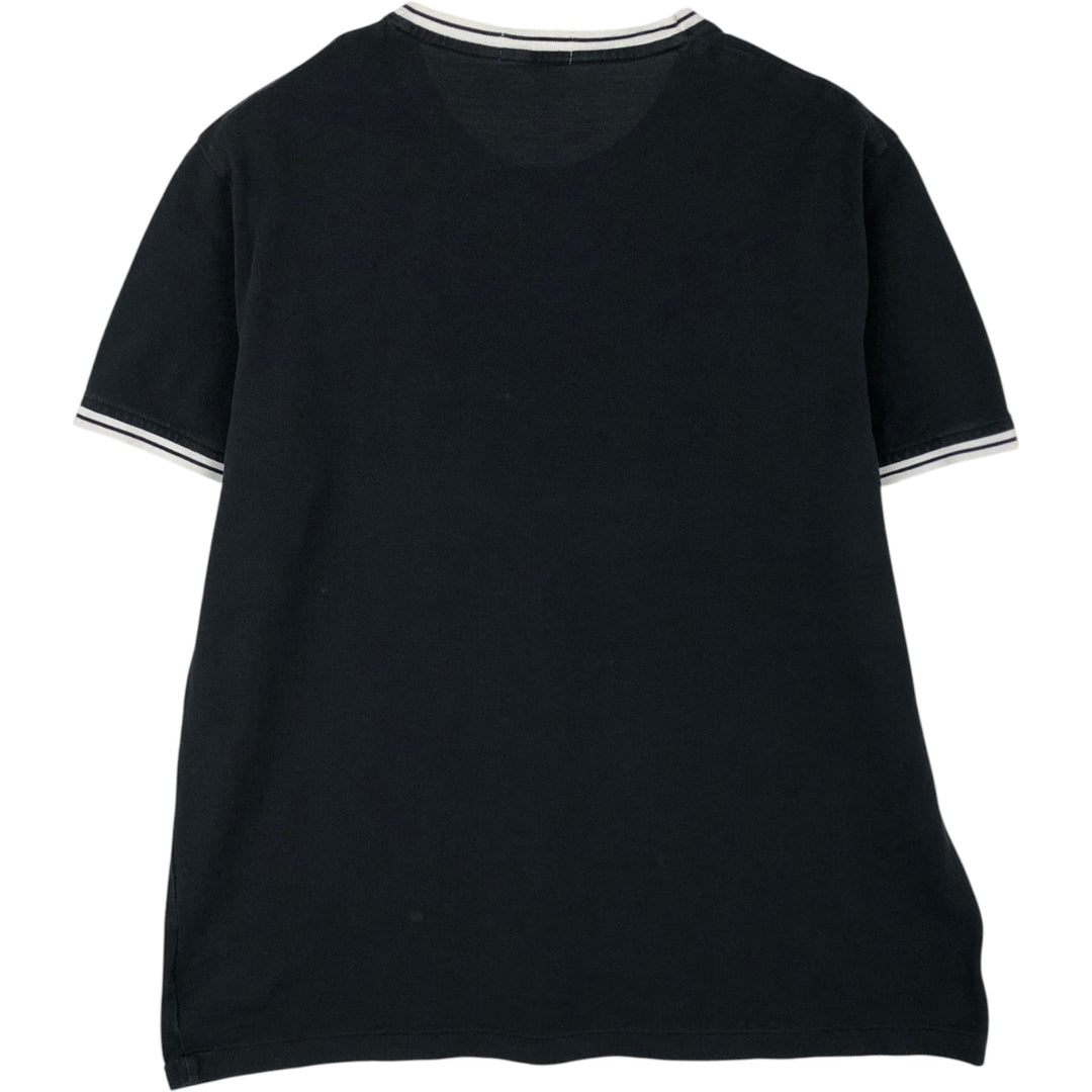Ralph Lauren POLO RALPH LAUREN Pique short sleeve one point logo T-shirt Men's L size cotton black type Vintage Second Hand